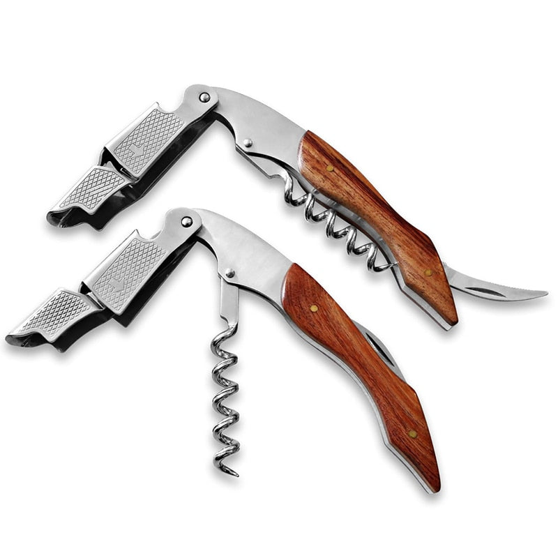 Wood Handle Professional Wine Opener Multifunction Portable Screw Corkscrew Wine Bottle Opener Cook Tools